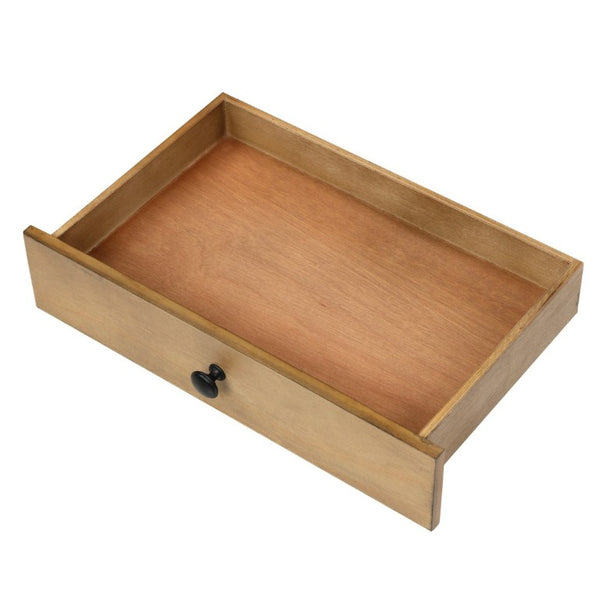 English Elm Trexm Farmhouse Pine Entryway Bench with Cushioned Seat Drawers and Shoe Rack Old Pine WF195386AAD