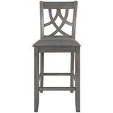 Hearth and Haven 2-Piece Padded Counter Height Dining Chairs, Grey WF280567AAE