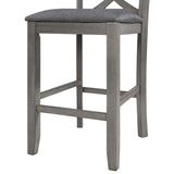 Hearth and Haven 2-Piece Padded Counter Height Dining Chairs, Grey WF280567AAE