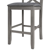 Hearth and Haven 2 Piece Padded Counter Height Dining Chairs, Grey