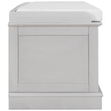 Hearth and Haven Eli Storage Bench with 4 Doors and Adjustable Shelves, Grey Wash WF284227AAE