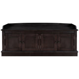 Hearth and Haven Eli Storage Bench with 4 Doors and Adjustable Shelves, Espresso WF284227AAP