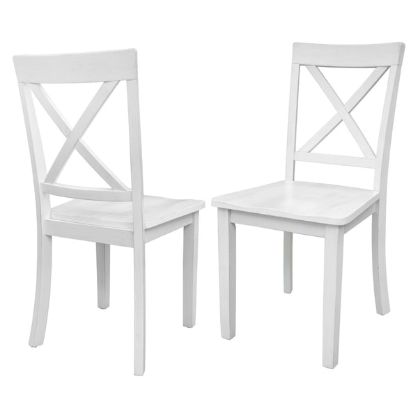 English Elm Orisfur. 5 Piece Marble Look Dining Set Seats Four with Solid Wood Chair Frames WF285111AAK