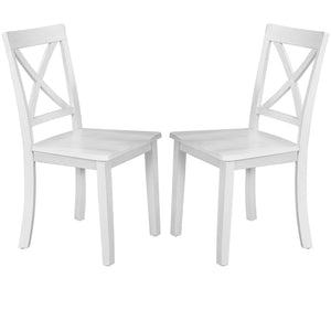 English Elm Orisfur. 5 Piece Marble Look Dining Set Seats Four with Solid Wood Chair Frames WF285111AAK