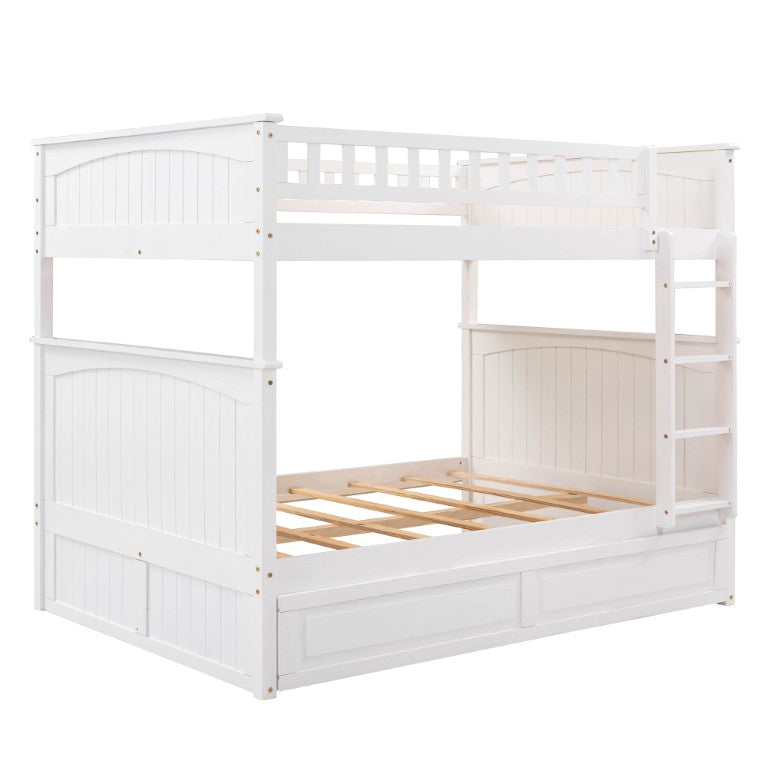 English Elm Lt000044aak,box1 Full Over Pine Bunk Bed with Twin Trundle for Kids Shared Room WF286479AAK