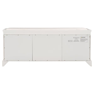 English Elm Trexm Entryway Storage Bench with Velvet Cushion Drawers Cabinets Farmhouse White WF288172AAK