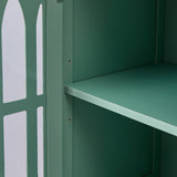 Hearth and Haven Lydia Tall Bathroom Cabinet with Drawer and Acrylic Door, Green