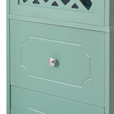 Hearth and Haven Lydia Tall Bathroom Cabinet with Drawer and Acrylic Door, Green