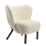 Poppy Accent Chair Lambskin Sherpa with Tufted