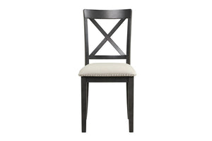English Elm Orisfur. Solid Wood Dining Chair Set of Four for Farmhouse or Modern Kitchen WF290382AAE