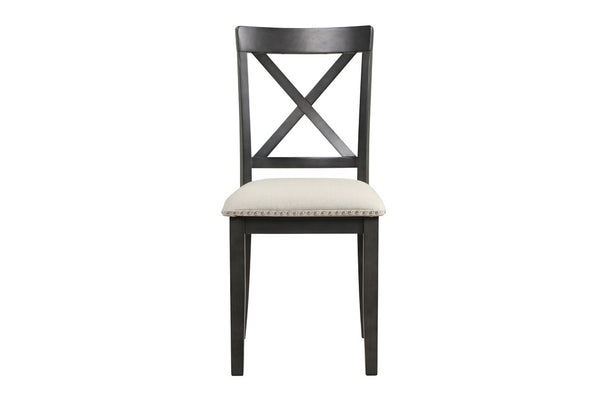 English Elm Orisfur. Solid Wood Dining Chair Set of Four for Farmhouse or Modern Kitchen WF290382AAE