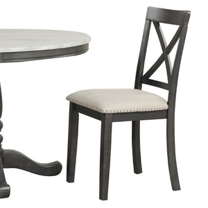 English Elm Orisfur. Solid Wood Dining Chair Set of Four for Farmhouse or Modern Kitchen WF290382AAE