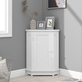 Hearth and Haven June Triangle Bathroom Cabinet with Adjustable Shelf, White