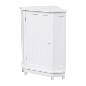 Hearth and Haven June Triangle Bathroom Cabinet with Adjustable Shelf, White