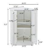 Hearth and Haven June Triangle Bathroom Cabinet with Adjustable Shelf, White