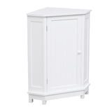 Hearth and Haven June Triangle Bathroom Cabinet with Adjustable Shelf, White