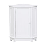 Hearth and Haven June Triangle Bathroom Cabinet with Adjustable Shelf, White