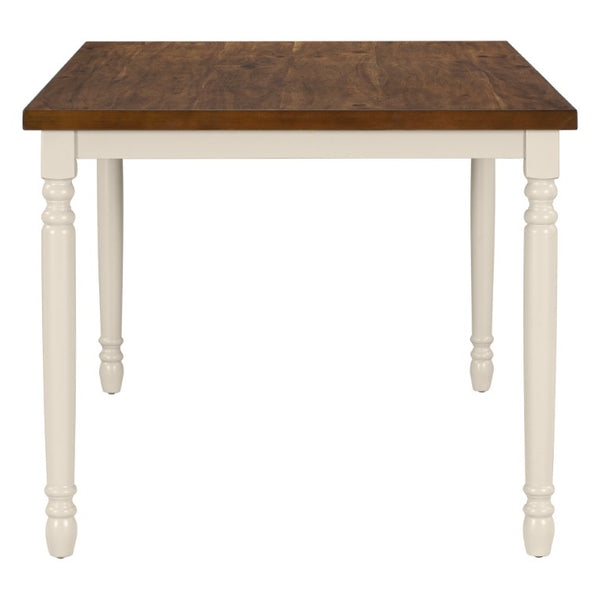 English Elm Trexm Two-Tone Contemporary Dining Table Seats Six with Solid Wood Legs WF292251AAD