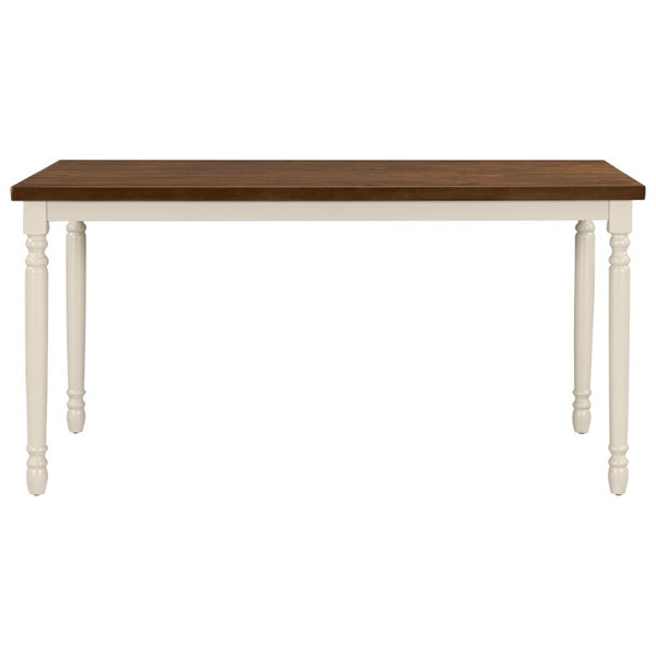 English Elm Trexm Two-Tone Contemporary Dining Table Seats Six with Solid Wood Legs WF292251AAD