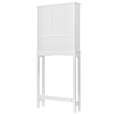 Hearth and Haven Over The Toilet Shelf Bathroom Storage with Adjustable Shelf Collect Cabinet, White