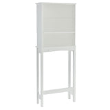 Hearth and Haven Over The Toilet Bathroom Cabinet with Shelf and Two Doors, White