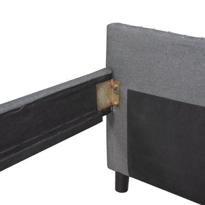 English Elm 2/2 Gray Linen Daybed with Diamond Tufting Rivet Armrests and Under Bed Storage WF297129AAE