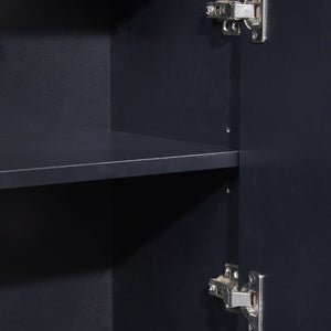 English Elm Trexm Contemporary Buffet with Gold Legs and Handleless Doors for Dining Entryway WF298903AAB