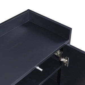 English Elm Trexm Contemporary Buffet with Gold Legs and Handleless Doors for Dining Entryway WF298903AAB