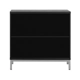 Hearth and Haven Sullivan Storage Sideboard with Solid Wood Veneer and Metal Leg Frame, Black WF305177AAB