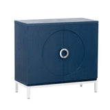 Hearth and Haven Sullivan Storage Sideboard with Solid Wood Veneer and Metal Leg Frame, Navy WF305177AAM