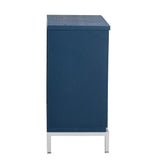 Hearth and Haven Sullivan Storage Sideboard with Solid Wood Veneer and Metal Leg Frame, Navy WF305177AAM