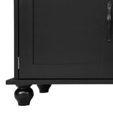 Hearth and Haven George Hall Tree with 2 Large Drawers, 5 Coat Hooks, Black WF306450AAB