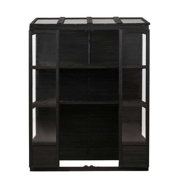 English Elm Wf316554aab[not for Sale] Fir Wood Walk-In Greenhouse with Polycarbonate Panel Skylights WF316554AAB
