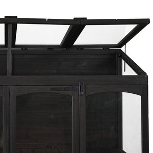 English Elm Wf316554aab[not for Sale] Fir Wood Walk-In Greenhouse with Polycarbonate Panel Skylights WF316554AAB