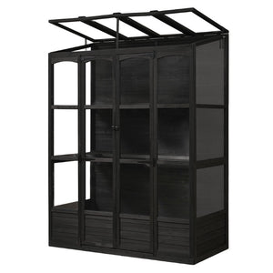 English Elm Wf316554aab[not for Sale] Fir Wood Walk-In Greenhouse with Polycarbonate Panel Skylights WF316554AAB