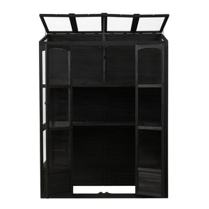 English Elm Wf316554aab[not for Sale] Fir Wood Walk-In Greenhouse with Polycarbonate Panel Skylights WF316554AAB