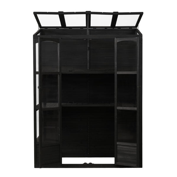 English Elm Wf316554aab[not for Sale] Fir Wood Walk-In Greenhouse with Polycarbonate Panel Skylights WF316554AAB