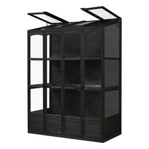 English Elm Wf316554aab[not for Sale] Fir Wood Walk-In Greenhouse with Polycarbonate Panel Skylights WF316554AAB