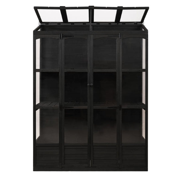 English Elm Wf316554aab[not for Sale] Fir Wood Walk-In Greenhouse with Polycarbonate Panel Skylights WF316554AAB