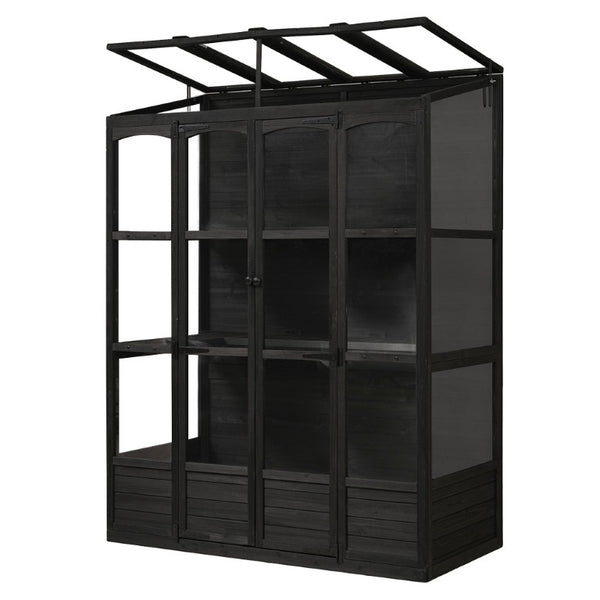 English Elm Wf316554aab[not for Sale] Fir Wood Walk-In Greenhouse with Polycarbonate Panel Skylights WF316554AAB