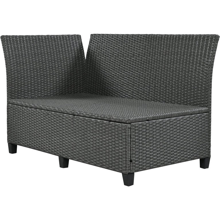 English Elm Wf316856aae[not for Sale] PE Rattan Outdoor Daybed with Canopy and Adjustable Table WF316856AAE