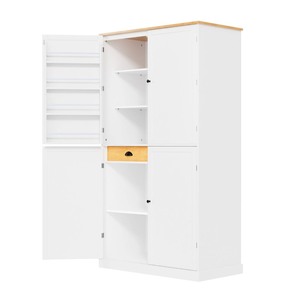 English Elm Wf320798aak Wide Mdf Kitchen Pantry Cabinet with Drawers and Adjustable Shelving WF320798AAK