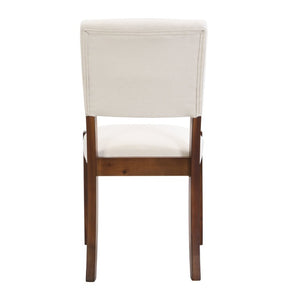 English Elm 2 Upholstered Dining Chairs and Bench with Wood Legs for Compact Modern Spaces WF321687AAK