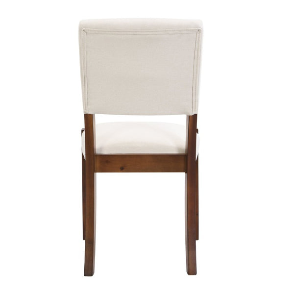 English Elm 2 Upholstered Dining Chairs and Bench with Wood Legs for Compact Modern Spaces WF321687AAK