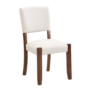 English Elm 2 Upholstered Dining Chairs and Bench with Wood Legs for Compact Modern Spaces WF321687AAK