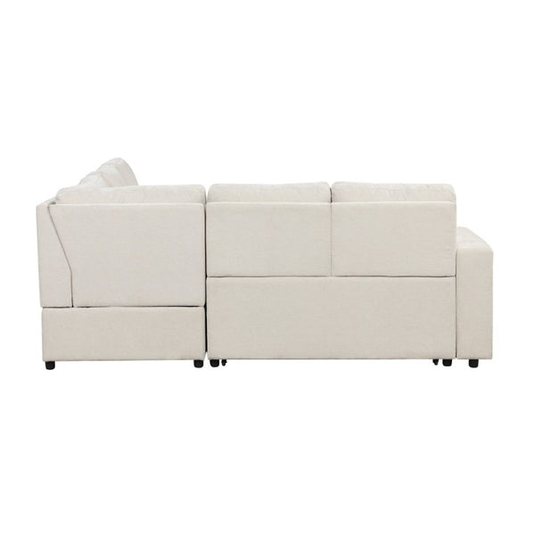 English Elm U_style L-Shaped Modular Sectional with Built-In Storage USB Port and Cup Holders WF326036AAA