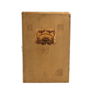 Zentique Livre Large Wooden Box - Rustic Charm & Timeless Elegance For Home Decor And Keepsake Storage Distressed Tawny Brown Wood Wf346301bg