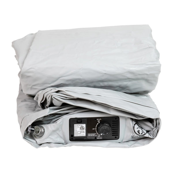 English Elm Kellos 18-Inch Air Mattress with Built-in Electric Pump, Carrying Case & Plush Flocked Top Comfort Blue Queen WG-AM101-18-Q-GG