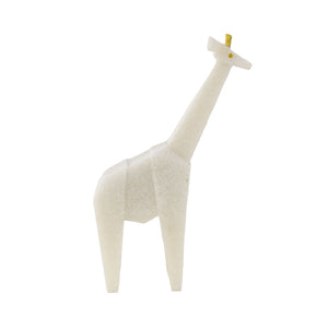Zeugma White Marble Giraffe Sculpture With Gold Leaf Accents - Elegant Home Décor Piece, 10" Tall   Cf1200182