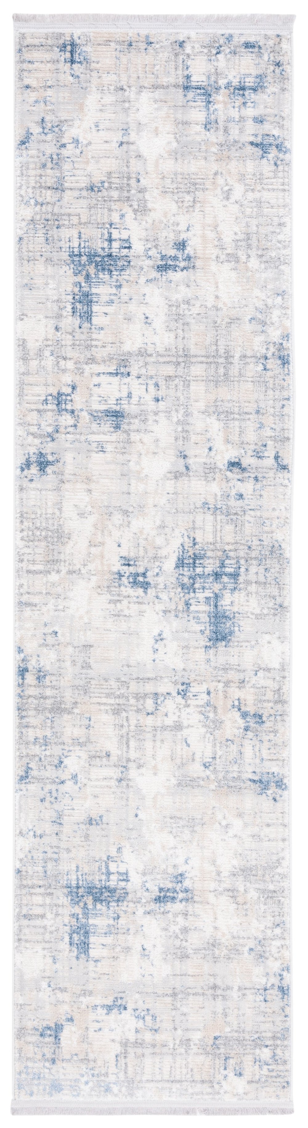 Safavieh Whisper 544F Grey/Blue-Ivory 6X9 Low-Profile Area Rug — Power-Loomed Turkey, Soft Durable Blend WHS544F-6